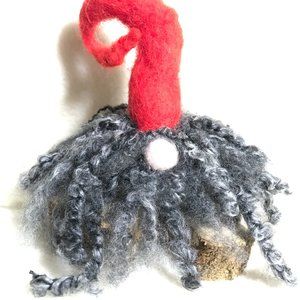 Needle Felted Christmas shelf Gnome
